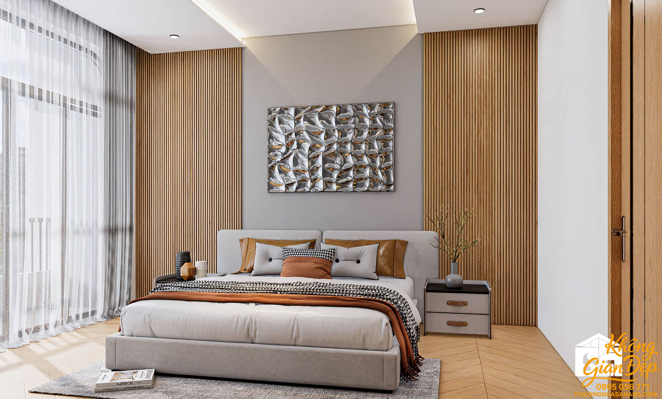 Nội thất phòng ngủ 2 nhà ống 3 tầng 5x20