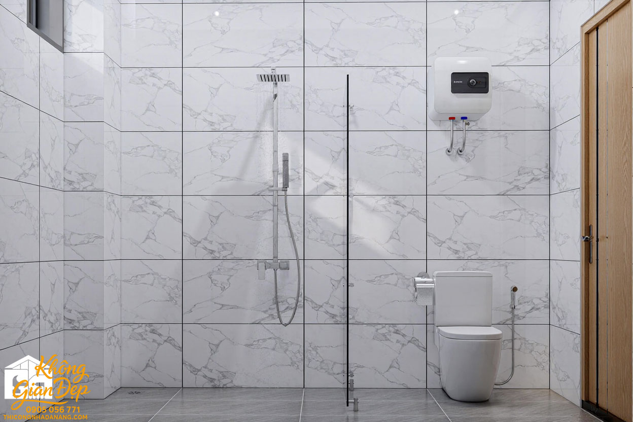 Nội thất phòng vệ sinh hiện đại nhà ống 3 tầng 5x20