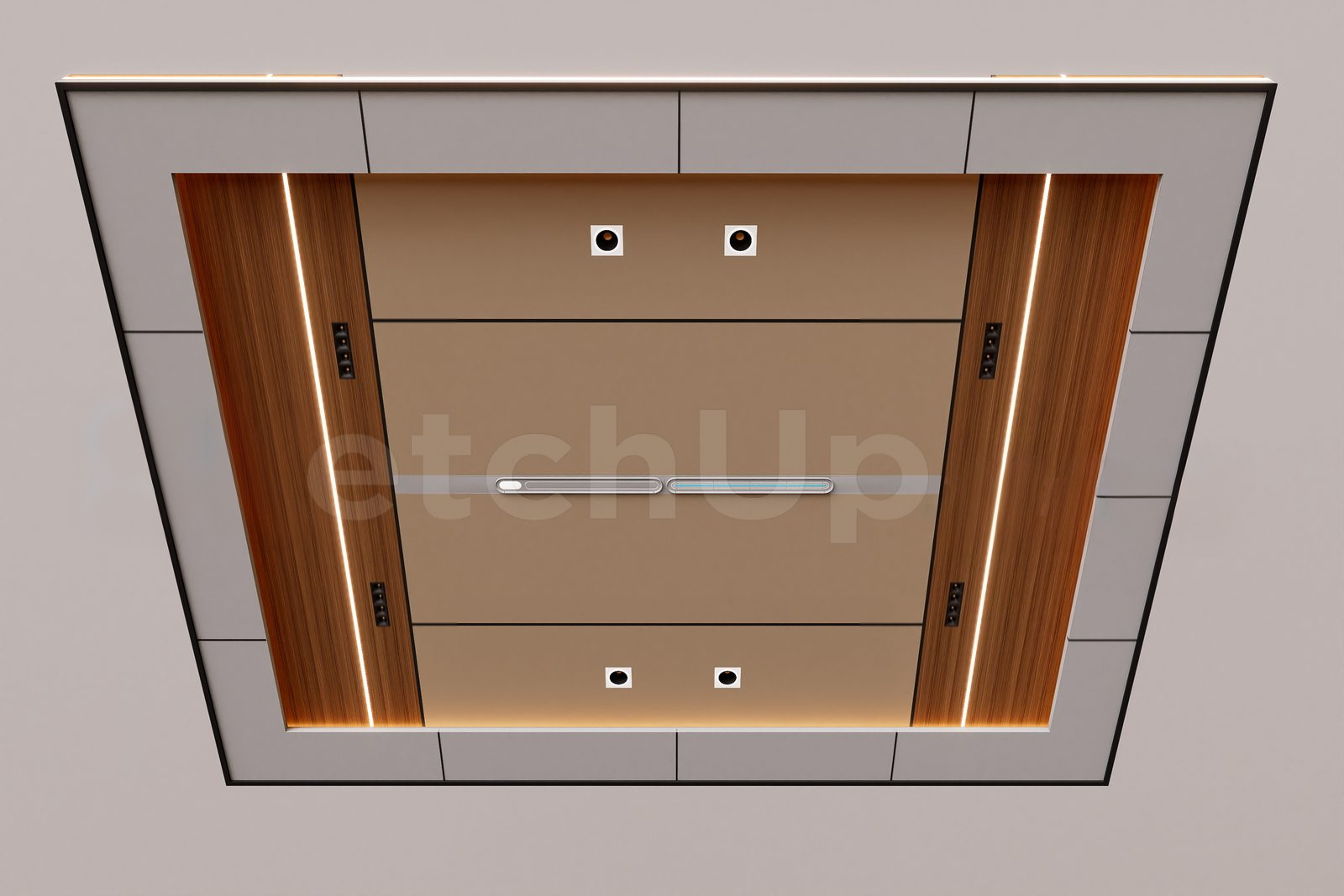 5 Mẫu Trần Đẹp – Tải Ngay File SketchUp Miễn Phí | Thiết Kế Nhà Tại Đà Nẵng 1 Mẫu trần hiện đại với thiết kế tối giản, tinh tế