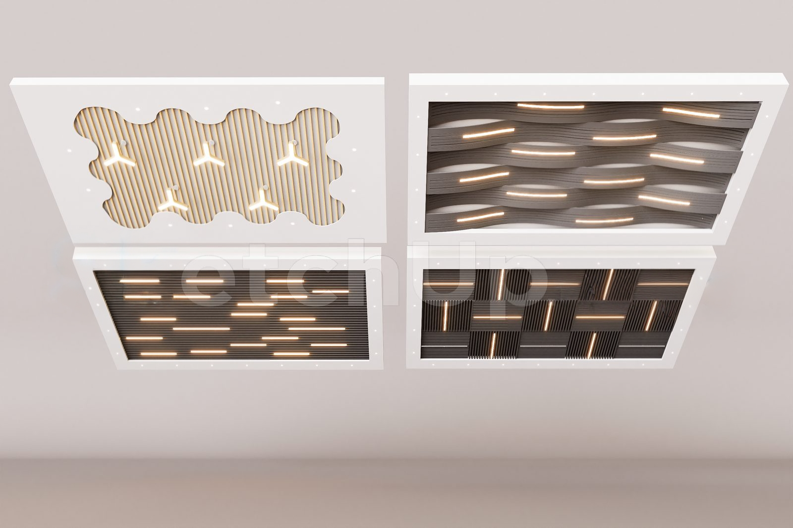 5 Mẫu Trần Đẹp – Tải Ngay File SketchUp Miễn Phí | Thiết Kế Nhà Tại Đà Nẵng 5 Mẫu trần nghệ thuật với thiết kế độc đáo