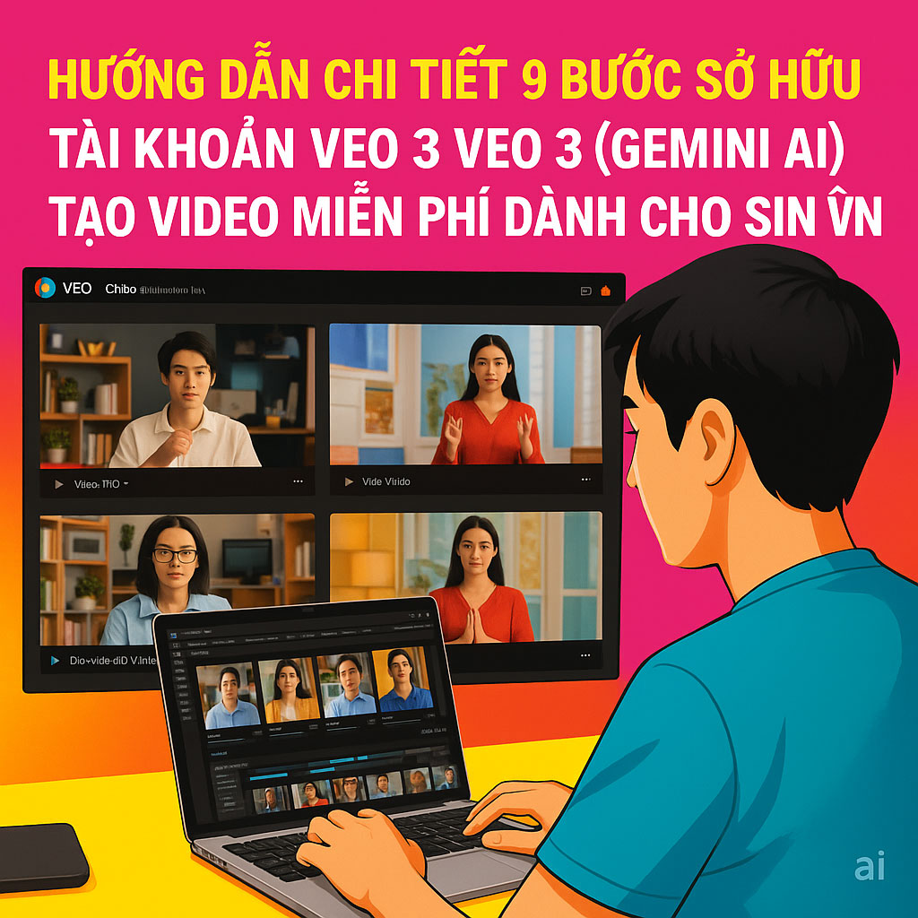 H ng d n chi ti t 9 b c s h u t i kho n veo 3 gemini ai t o video