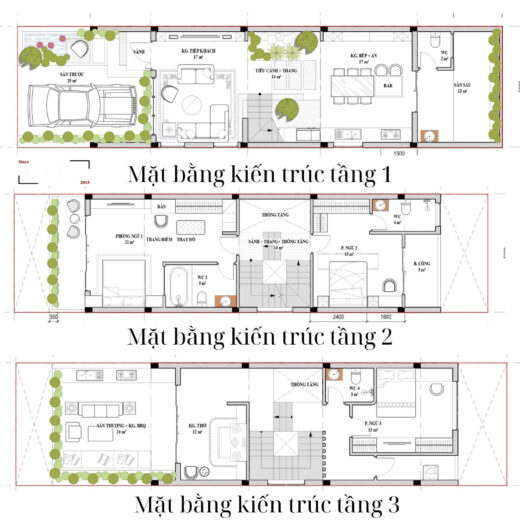 ban ve thiet ke nha 100m2 5x20 3 tang