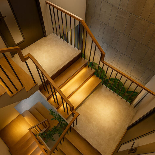 cau thang thiet ke nha 100m2 5x20 3 tang dep1