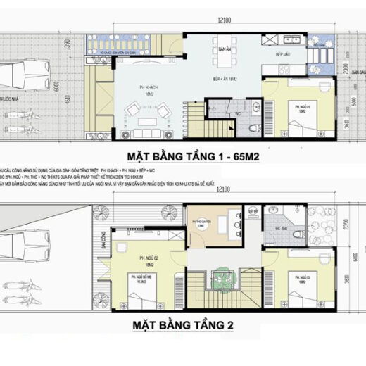mat bang kien truc tang 1 2