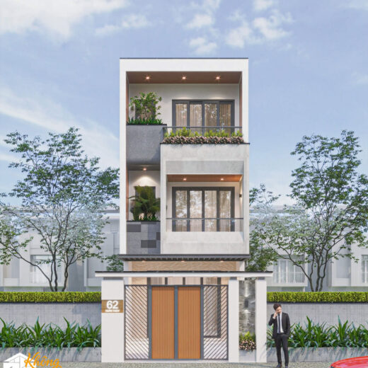 phoi canh mat tien kien truc nha 3 tang 4 phong ngu 5x20 1