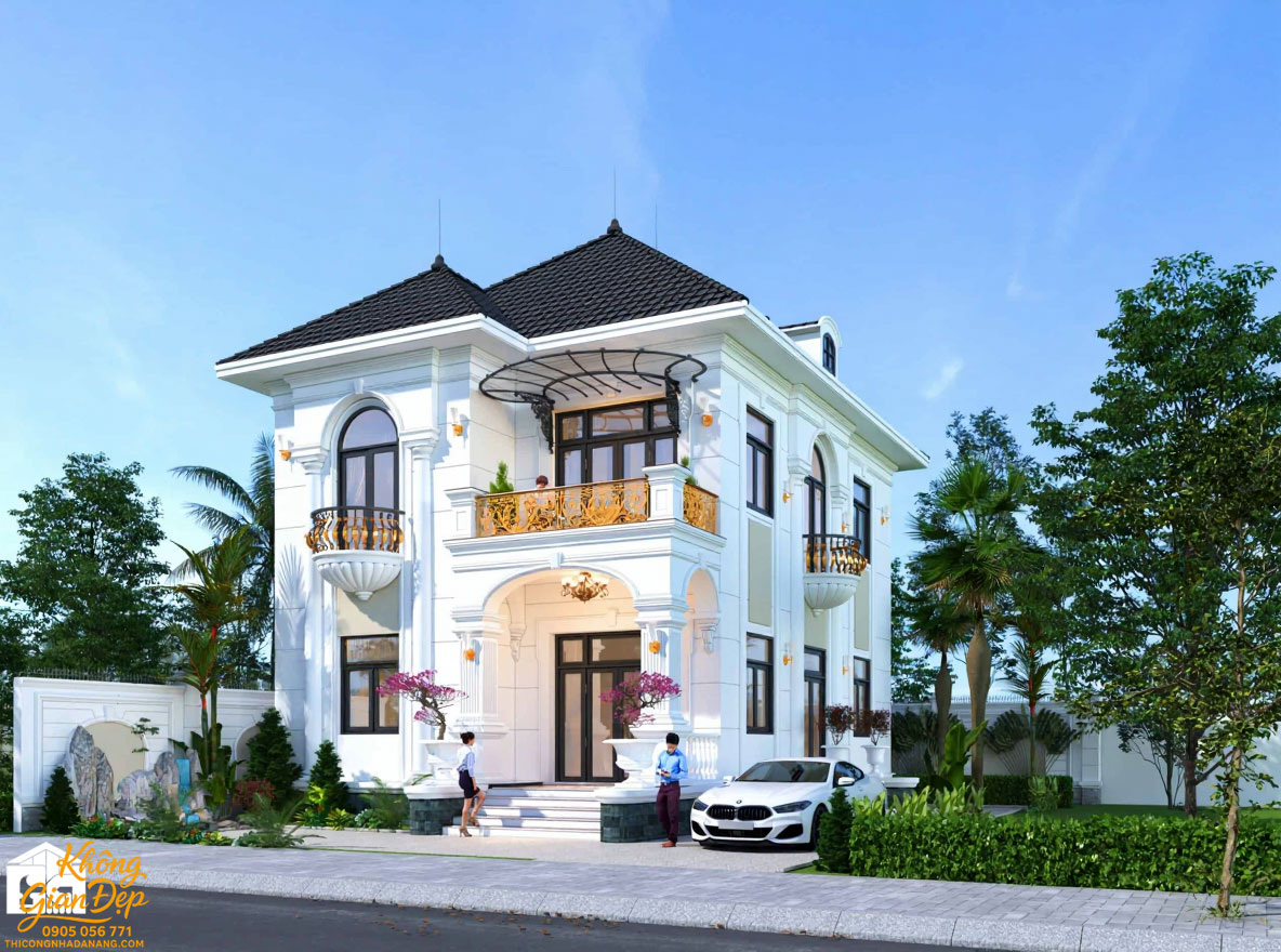 Mẫu biệt thự 2 tầng 8x12 đẹp tại Đà Nẵng