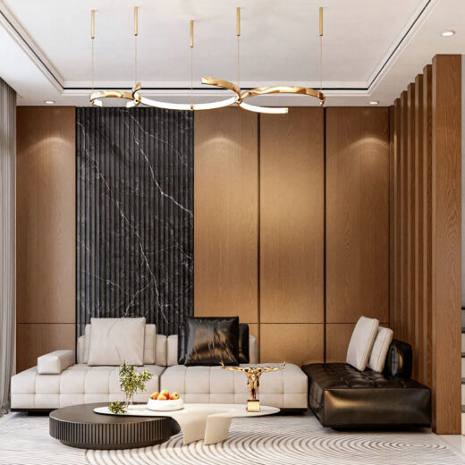 phong khach mau nha 5x20 hien dai 3 tang