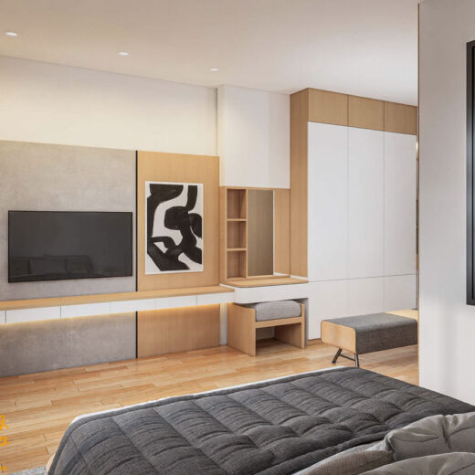 phong ngu 1 1 thiet ke nha 100m2 5x20 3 tang