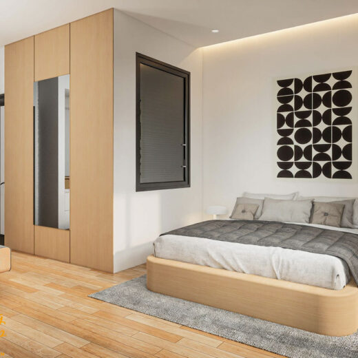 phong ngu 1 thiet ke nha 100m2 5x20 3 tang