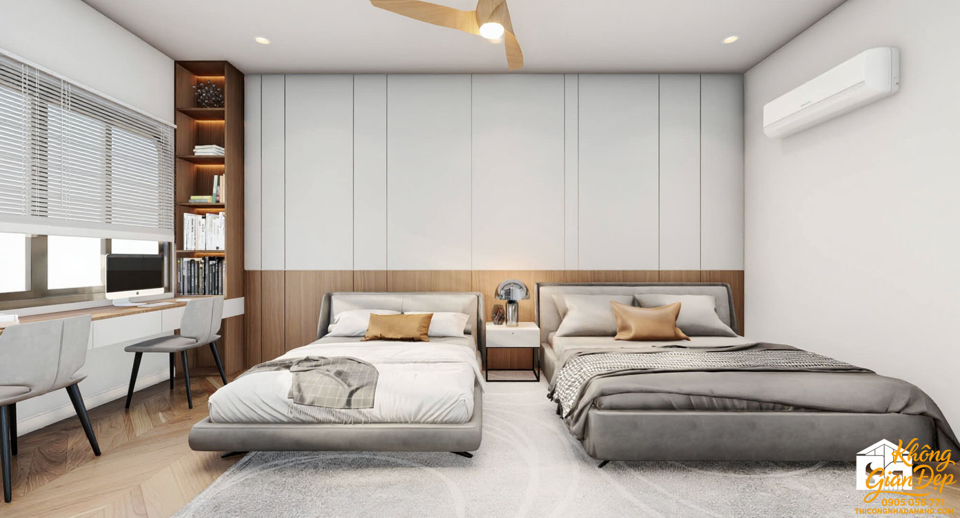 Nội thất phòng ngủ 3 nhà phố 3 tầng 5x25m