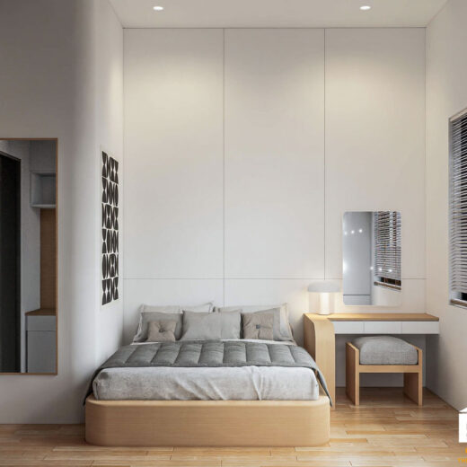 phong ngu 3 thiet ke nha 100m2 5x20 3 tang