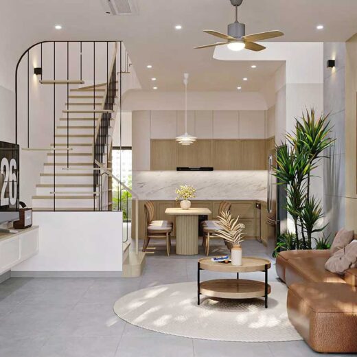 4 noi that phong khach bep an nha pho 3 tang 5x20 4