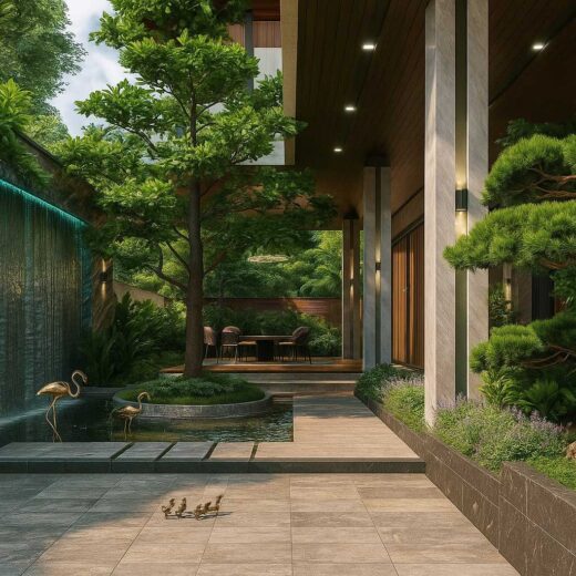 goc san vuon mau biet thu 3 tang 11x15 3