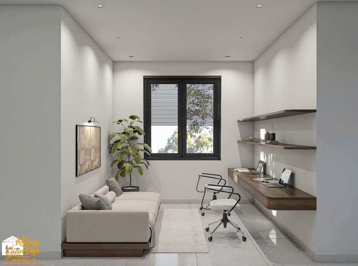 Nội thất phòng sinh hoạt chung tầng 2 biệt thự 8x16m