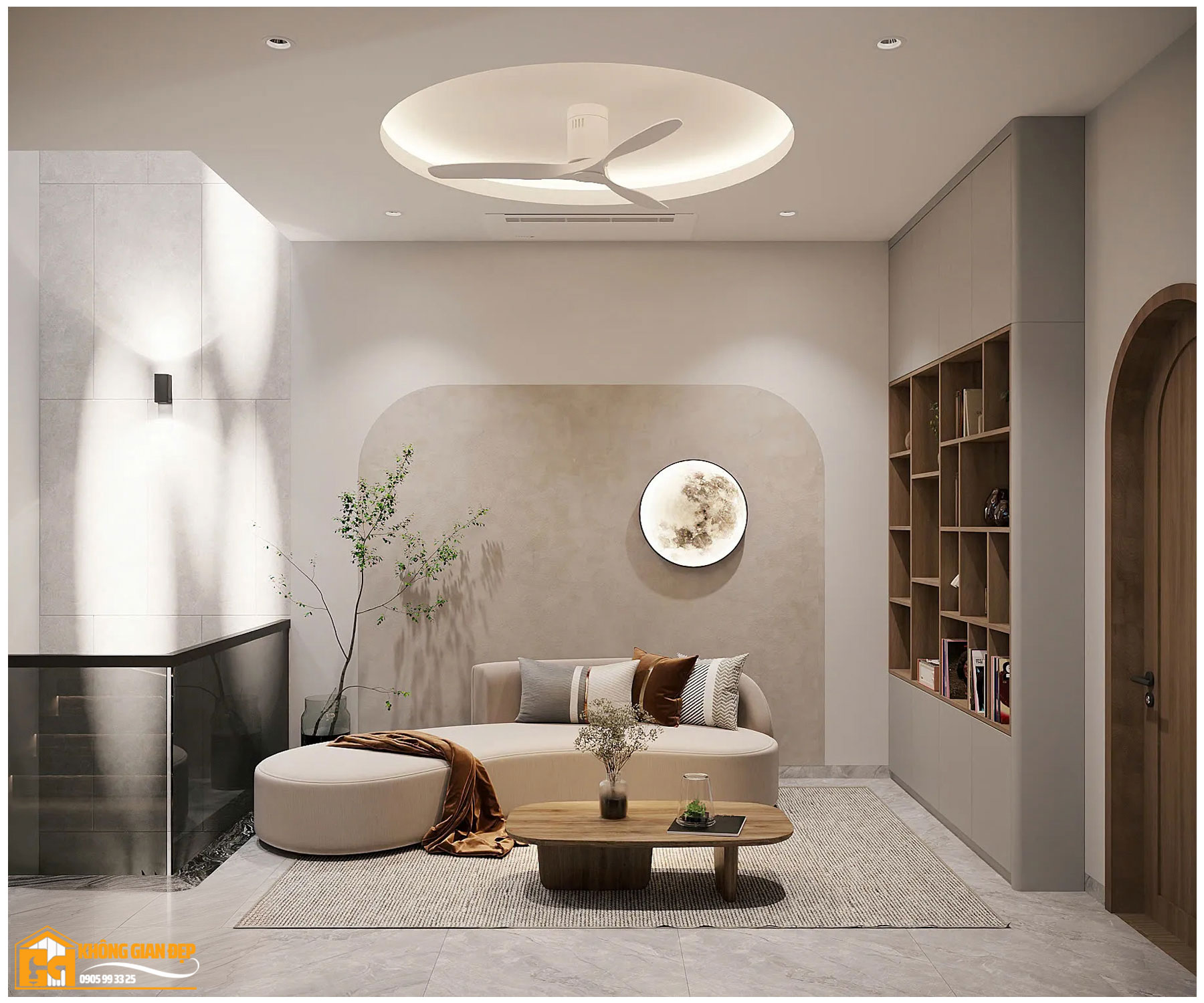 Phòng sinh hoạt chung tầng 2 là nơi thư giãn của cả gia đình