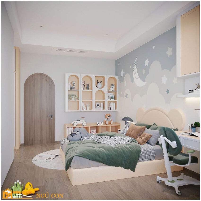 Tủ quần áo phòng ngủ trẻ em âm tường