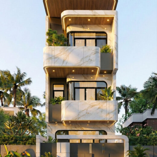 0 phong khach bep mau nha pho 4 tang 5x20 8