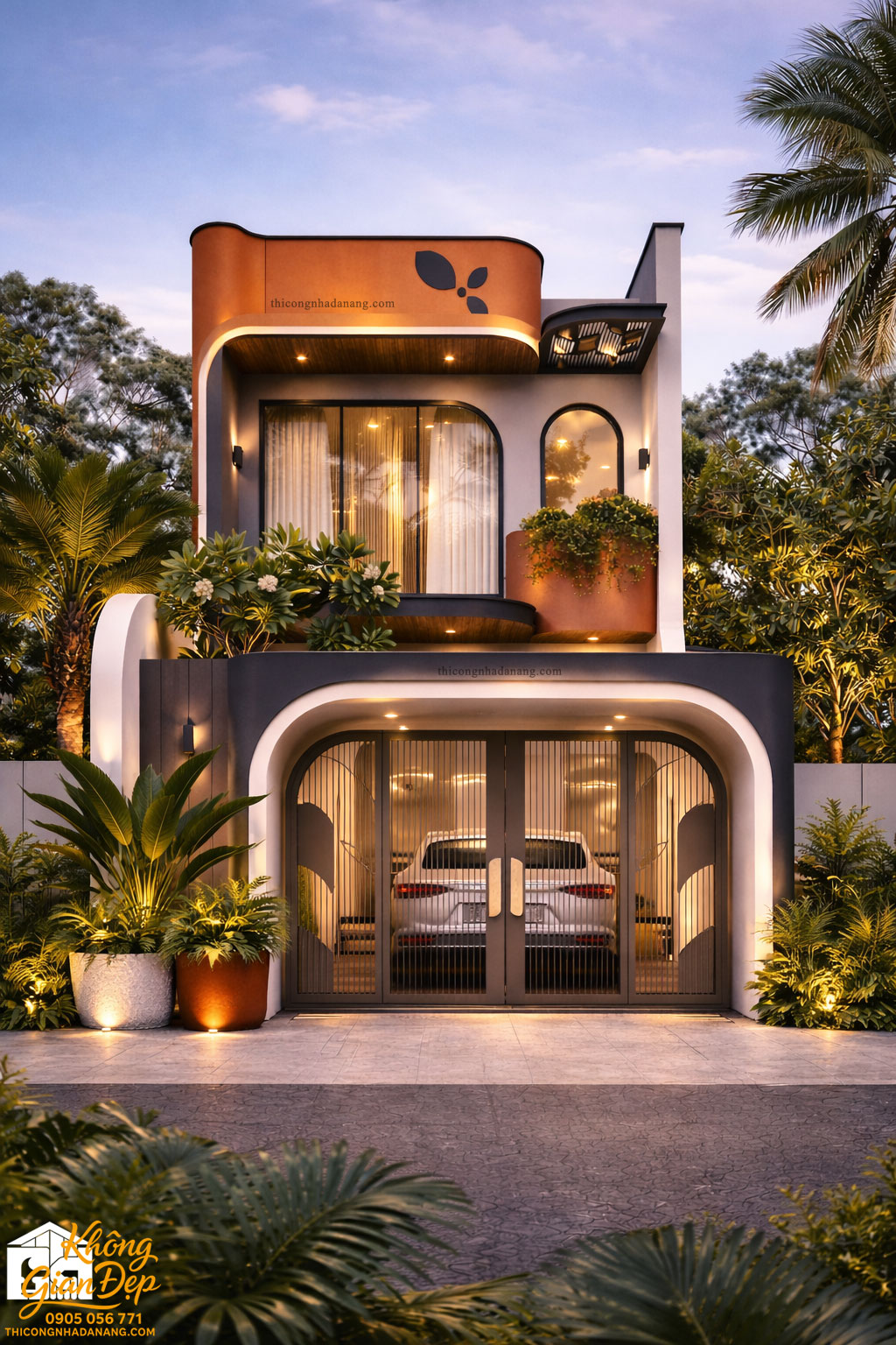 Mẫu nhà phố 2 tầng giá rẻ đẹp tại Đà Nẵng - Mẫu 4