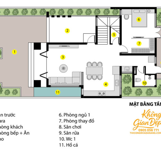 Mat bang cong nang biet thu hien dai 1
