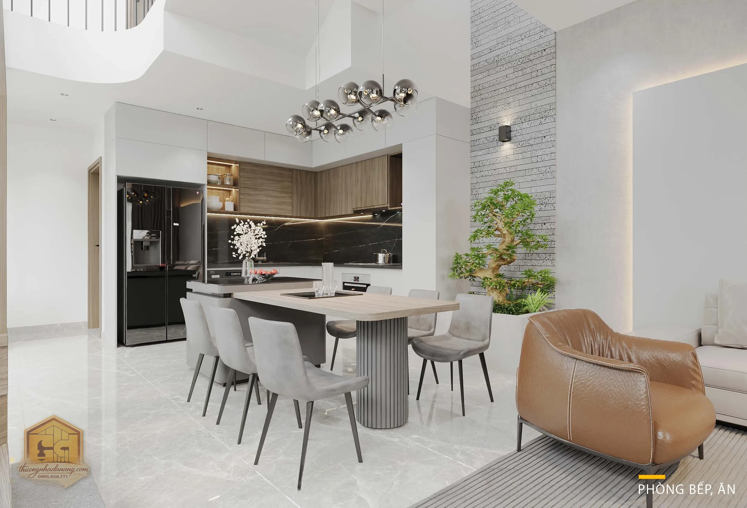 Siêu Phẩm Biệt Thự 2 Tầng Đẹp 2026 Do Thi Công Nhà Đà Nẵng Thực Hiện 7 Bàn ăn 6 ghế nhập khẩu cao cấp - View 3