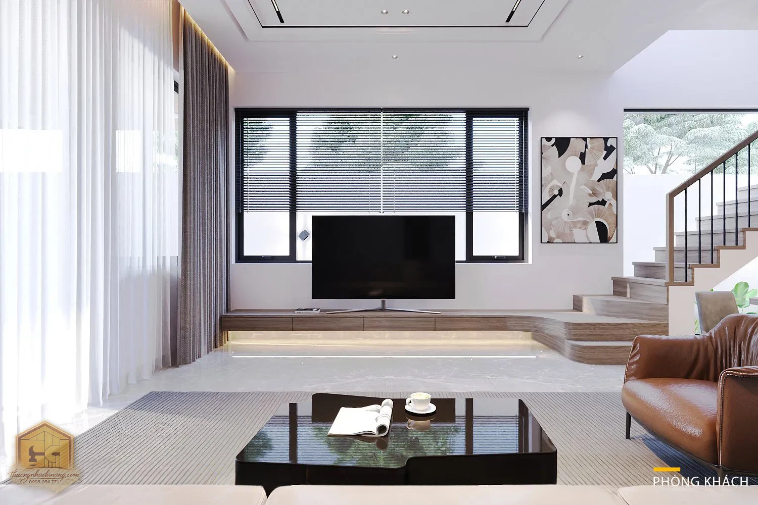 Siêu Phẩm Biệt Thự 2 Tầng Đẹp 2026 Do Thi Công Nhà Đà Nẵng Thực Hiện 16 Bộ sofa da cao cấp phòng khách biệt thự 2026 - View 2