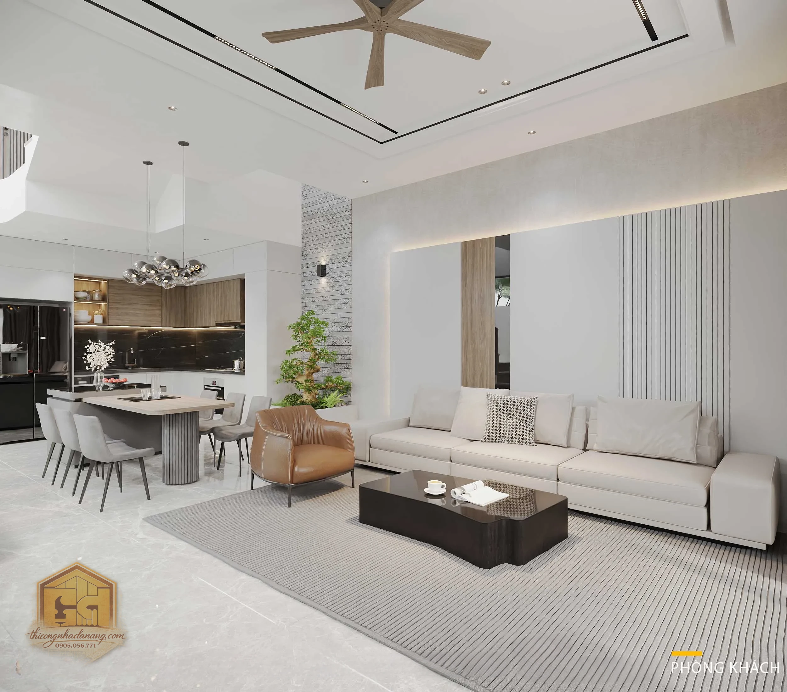 Siêu Phẩm Biệt Thự 2 Tầng Đẹp 2026 Do Thi Công Nhà Đà Nẵng Thực Hiện 19 Decor trang trí phòng khách đẹp ấn tượng - View 5