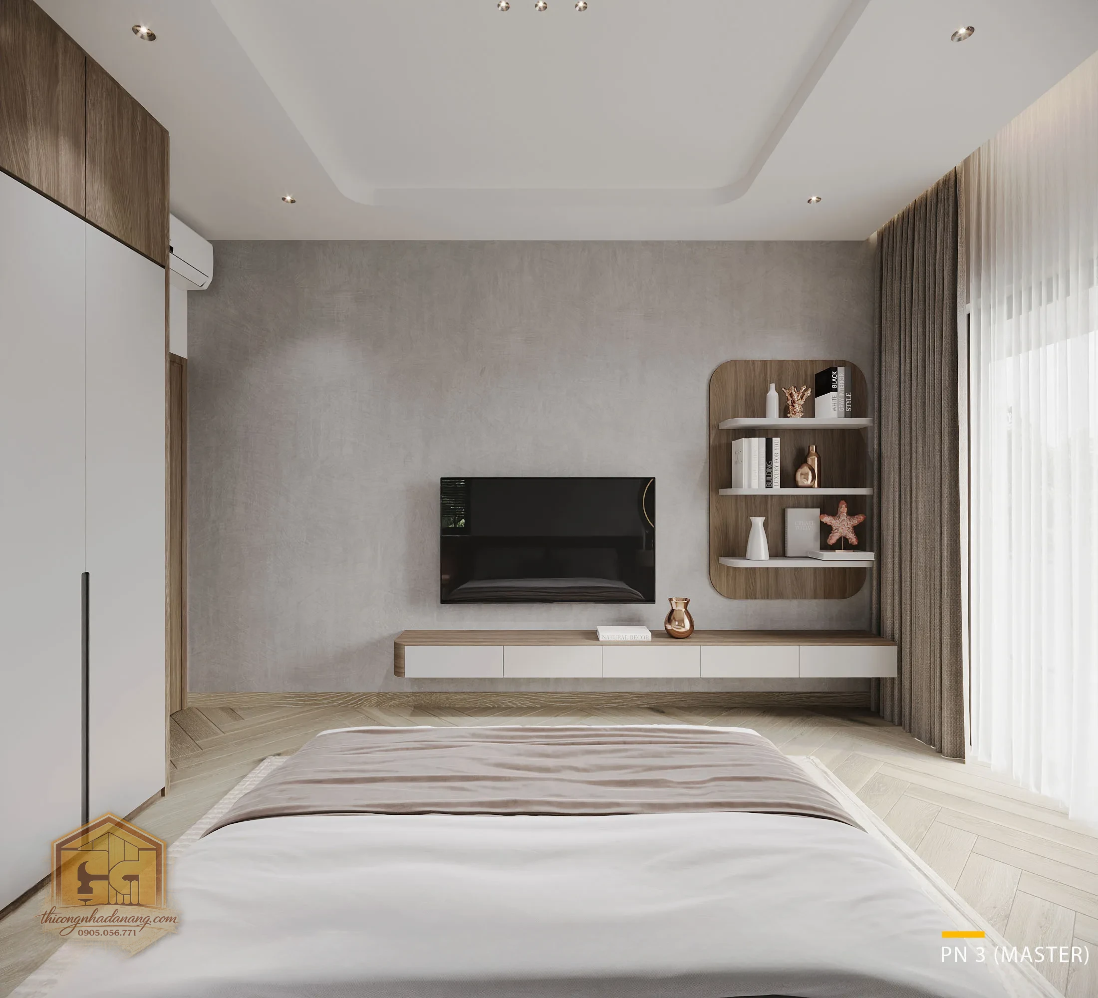 Siêu Phẩm Biệt Thự 2 Tầng Đẹp 2026 Do Thi Công Nhà Đà Nẵng Thực Hiện 32 Góc trang điểm và làm việc phòng Master - View 4