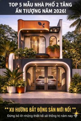 Top mẫu nhà phố 2 tầng đẹp nhất 2026 - Thiết kế nhà Đà Nẵng