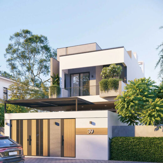 Biệt thự 2 tầng đẹp lung linh về đêm