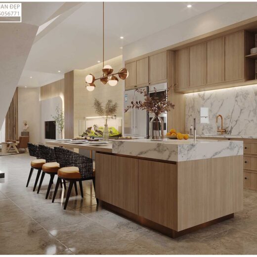 thiet ke nha pho 4 tang 4x18 khach bep 3
