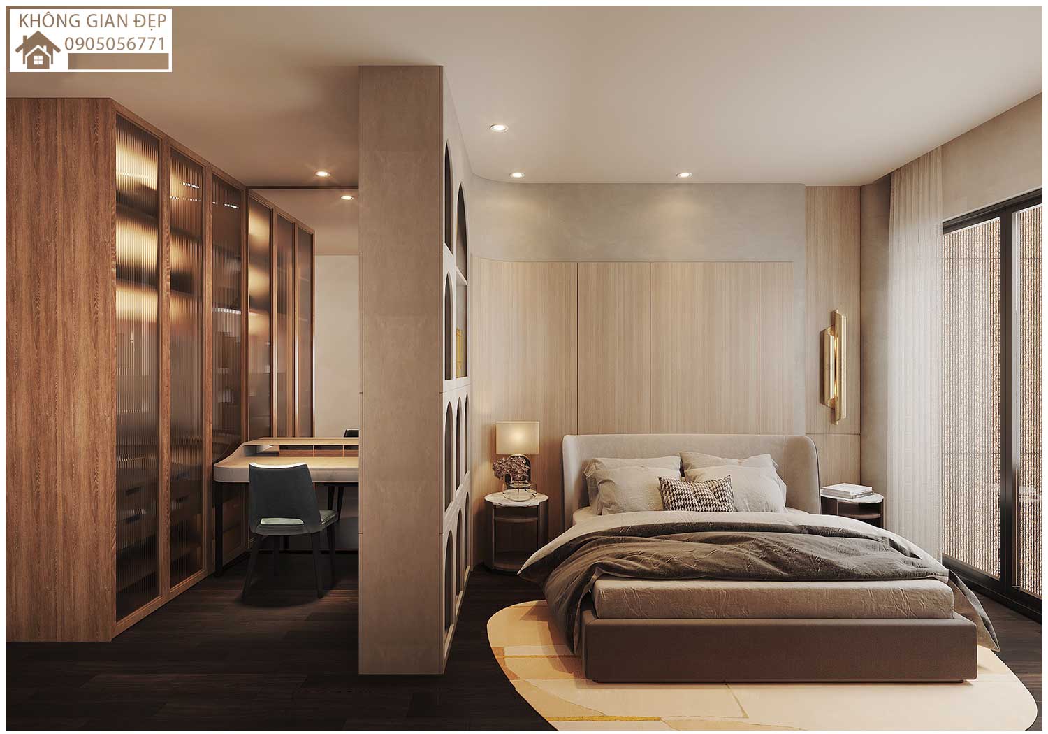 Phòng ngủ số 2 thiết kế hiện đại