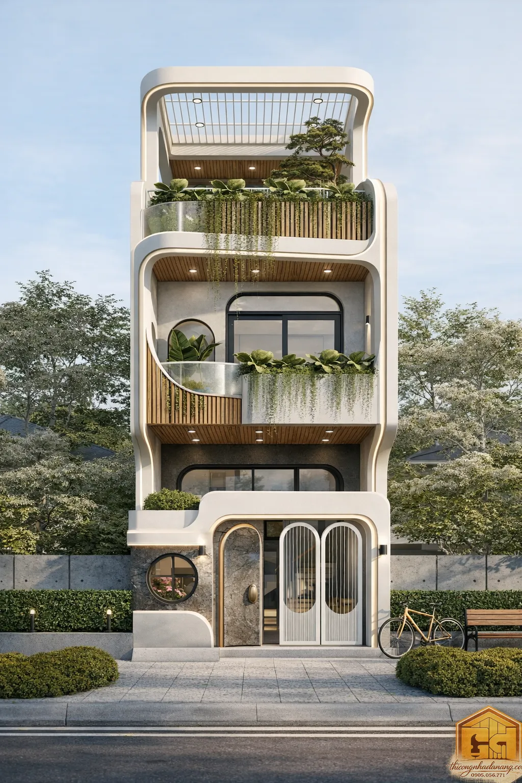 Siêu Phẩm Nhà Phố 3 Tầng Hiện Đại 2026 – Vẻ Đẹp Vượt Thời Gian 25 Góc nhìn tổng thể các phương án nhà phố 3 tầng 2026