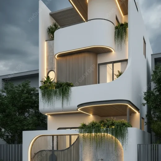 phoi canh mat tien mau nha pho 3 tang hien dai 2026 6