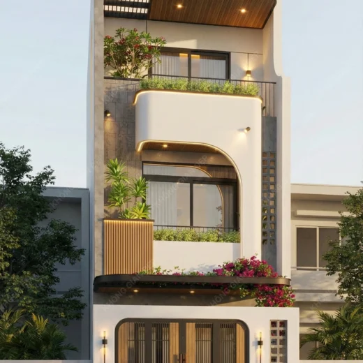 phoi canh mat tien nha pho 3 tang hien dai 2026 2