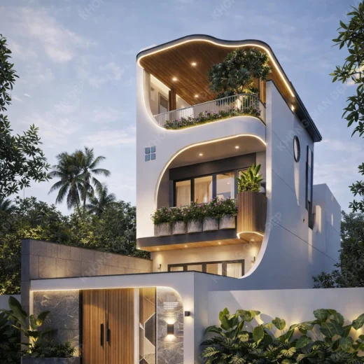 signed mat tien mau nha pho 3 tang dep hien dai 2026 3