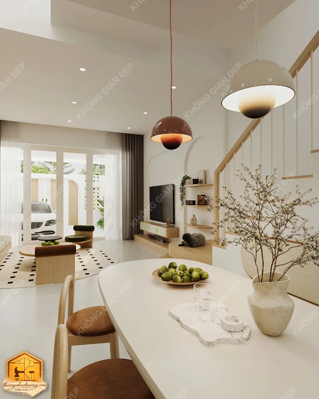 Thiết Kế Nhà Phố 3 Tầng Hiện Đại 90m2 Tại Hòa Xuân Đà Nẵng: Giải Pháp Chống Nóng, Chống Ăn Mòn Tối Ưu 13 Thiết kế bếp ăn 6 - Nhà phố Hòa Xuân, Cẩm Lệ, Đà Nẵng