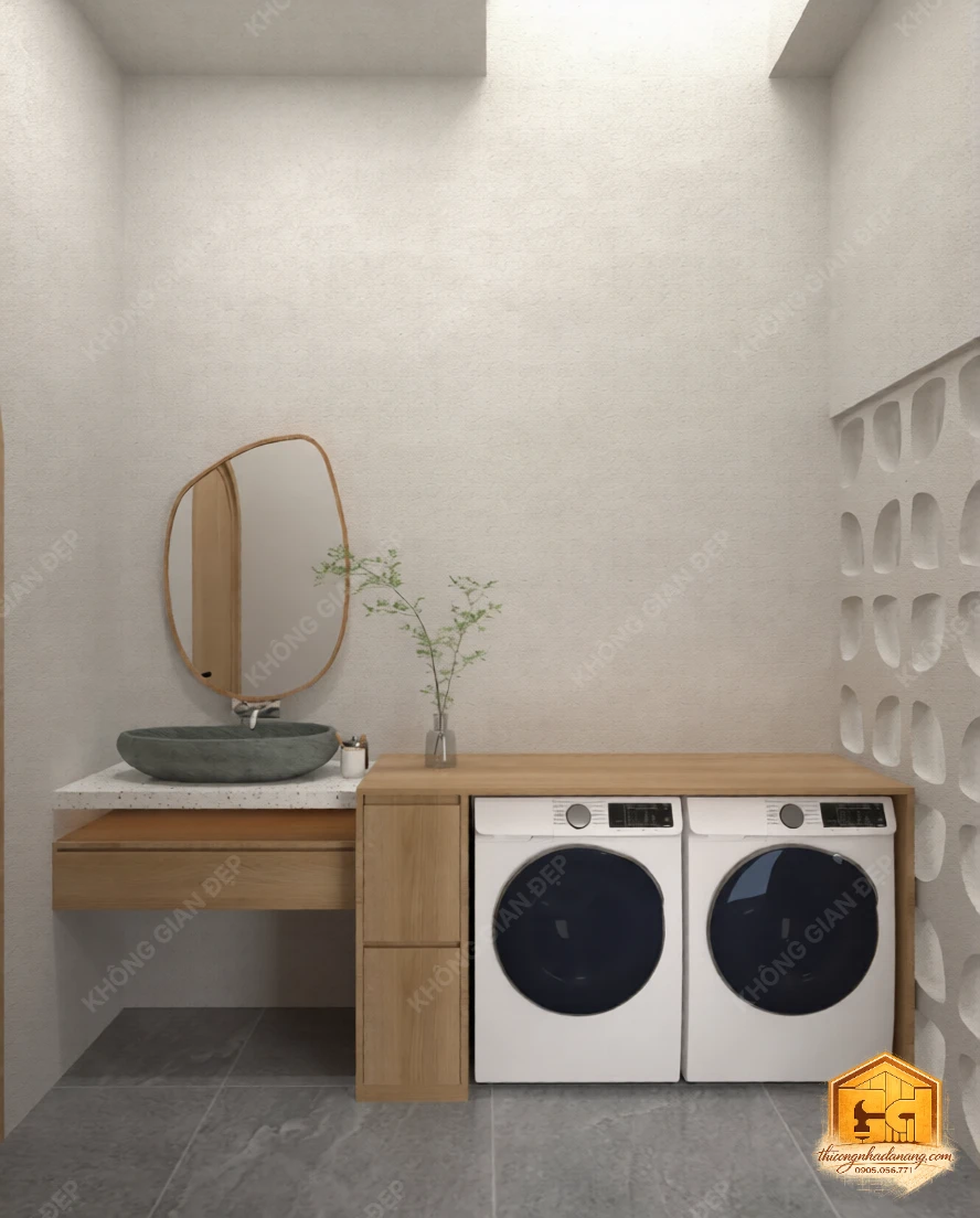 Mẫu Nhà Phố 2 Tầng 90m2 Ấn Tượng 2026: Giải Pháp Chống Nắng Tây Bền Vững tại Đà Nẵng 4 Thiết kế không gian chi tiết 1 - Nhà phố Hòa Xuân, Cẩm Lệ, Đà Nẵng