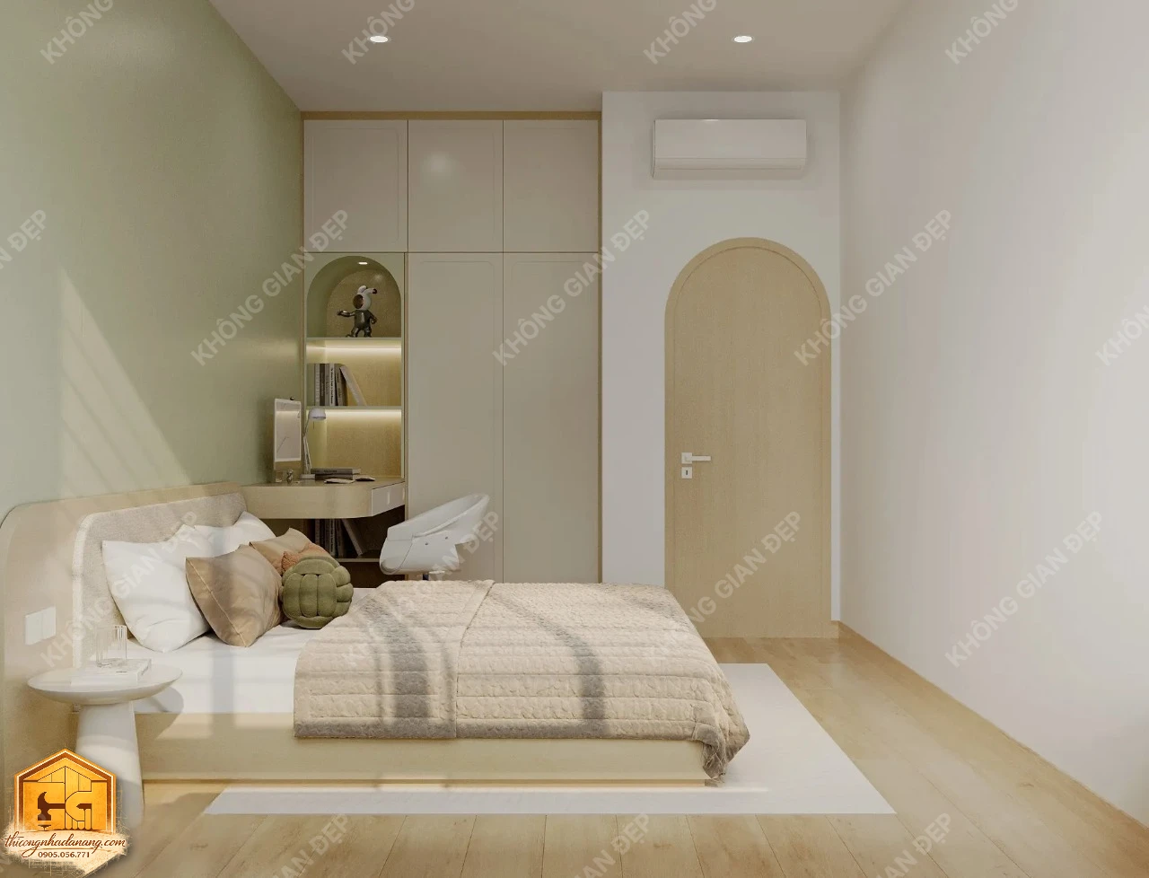 Thiết Kế Nhà Phố 3 Tầng Hiện Đại 90m2 Tại Hòa Xuân Đà Nẵng: Giải Pháp Chống Nóng, Chống Ăn Mòn Tối Ưu 22 Thiết kế phòng ngủ 5 - Nhà phố Hòa Xuân, Cẩm Lệ, Đà Nẵng