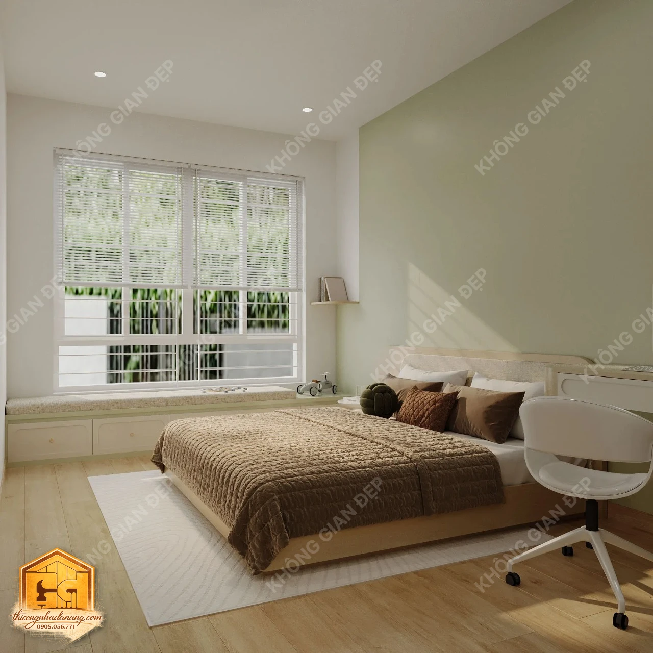 Thiết Kế Nhà Phố 3 Tầng Hiện Đại 90m2 Tại Hòa Xuân Đà Nẵng: Giải Pháp Chống Nóng, Chống Ăn Mòn Tối Ưu 24 Thiết kế phòng ngủ 7 - Nhà phố Hòa Xuân, Cẩm Lệ, Đà Nẵng