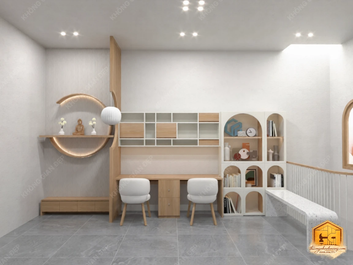 Mẫu Nhà Phố 2 Tầng 90m2 Ấn Tượng 2026: Giải Pháp Chống Nắng Tây Bền Vững tại Đà Nẵng 14 Thiết kế không gian chi tiết 2 - Nhà phố Hòa Xuân, Cẩm Lệ, Đà Nẵng