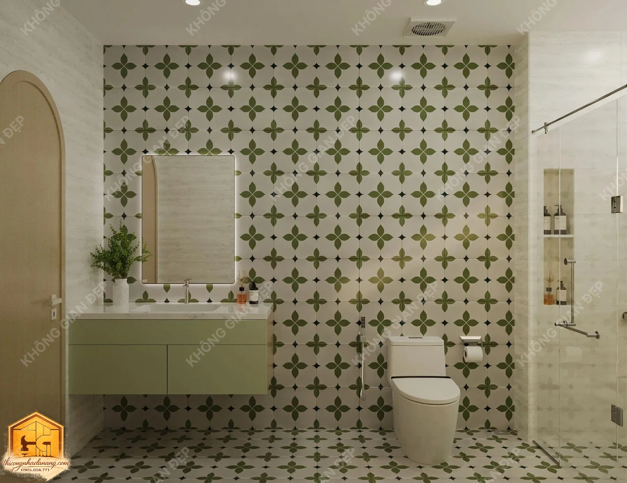 Thiết Kế Nhà Phố 3 Tầng Hiện Đại 90m2 Tại Hòa Xuân Đà Nẵng: Giải Pháp Chống Nóng, Chống Ăn Mòn Tối Ưu 37 Thiết kế phòng vệ sinh 2 - Nhà phố Hòa Xuân, Cẩm Lệ, Đà Nẵng