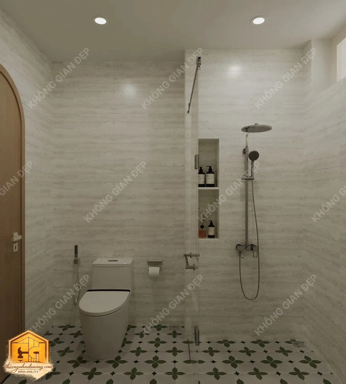 Thiết Kế Nhà Phố 3 Tầng Hiện Đại 90m2 Tại Hòa Xuân Đà Nẵng: Giải Pháp Chống Nóng, Chống Ăn Mòn Tối Ưu 41 Thiết kế phòng vệ sinh 6 - Nhà phố Hòa Xuân, Cẩm Lệ, Đà Nẵng