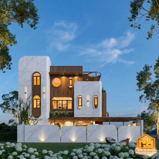 Thiết kế mặt tiền 2 - Nhà phố Hòa Xuân, Cẩm Lệ, Đà Nẵng