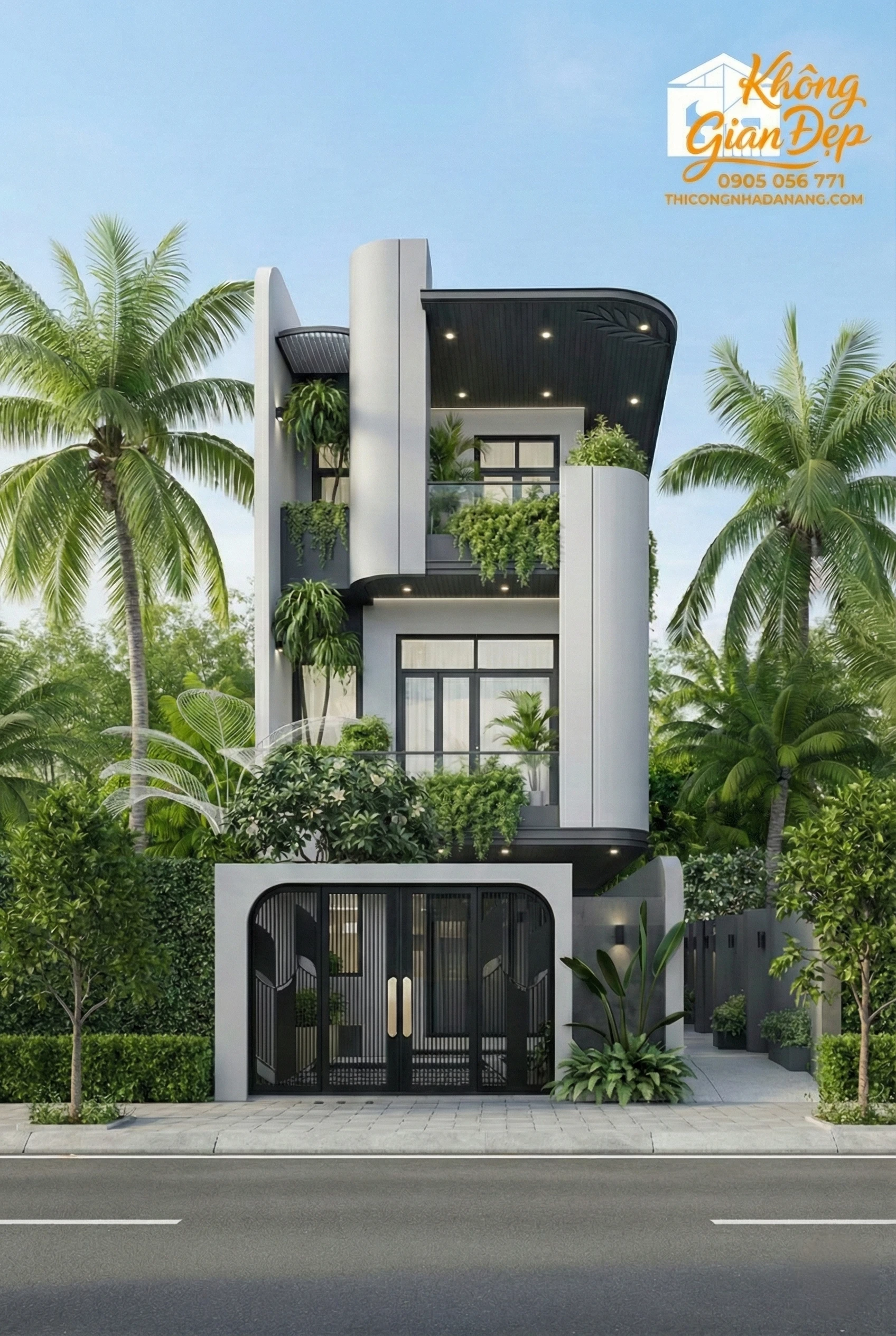 Thiết kế mặt tiền 1 - Nhà phố Cẩm Lệ, Đà Nẵng