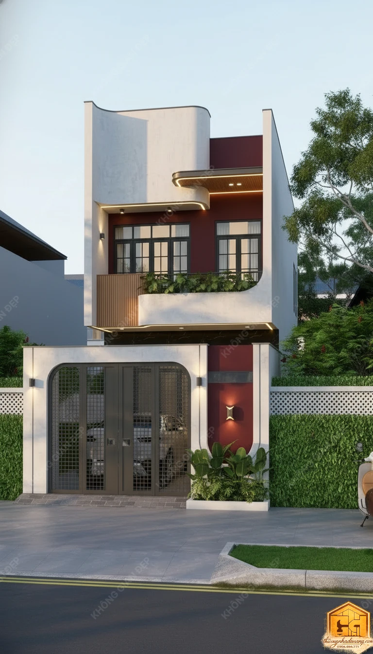 Thiết kế mặt tiền 3 - Nhà phố Hòa Xuân, Cẩm Lệ, Đà Nẵng