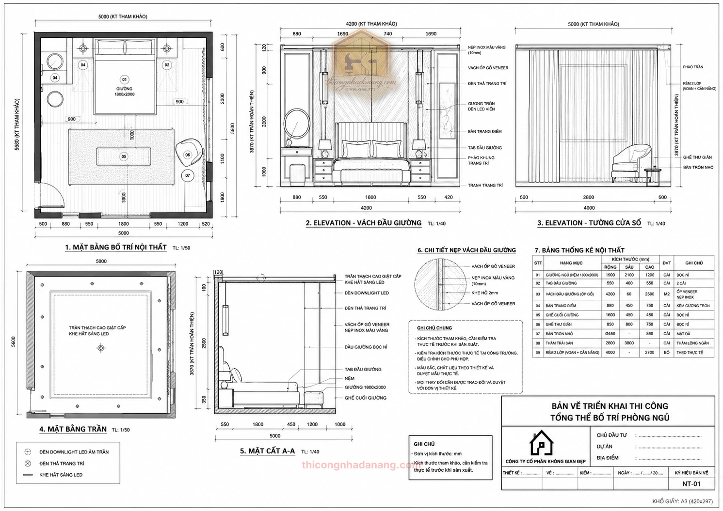 Mẫu Giường Ngủ Đẹp 03 – File SketchUp, 3ds Max Tải Miễn Phí 6 Bản vẽ triển khai 3D model giường ngủ hiện đại gồm mặt bằng, mặt đứng, mặt cắt và thống kê nội thất phòng ngủ.