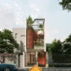 Thiết kế mặt tiền nhà phố 3 tầng tại Đà Nẵng