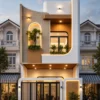 Thiết kế mặt tiền nhà phố 2 tầng tại Đà Nẵng