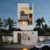 Thiết kế mặt tiền nhà phố 3 tầng tại Đà Nẵng