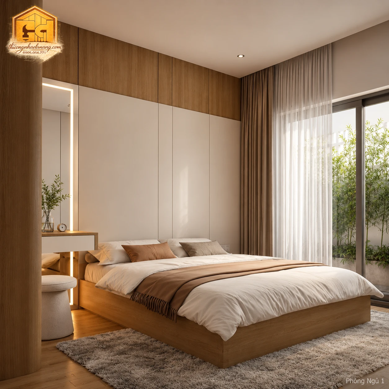 Phòng ngủ 1 - ảnh 3 | góc tối ưu diện tích phòng ngủ 1 - ảnh 3 nhà phố 2 tầng tại Đà Nẵng - góc tối ưu diện tích
